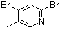 2,4-二溴-5-甲基吡啶分子结构 (CAS 79055-50-8)