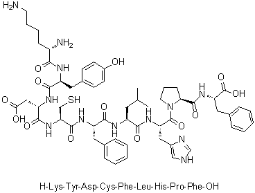 CAS 登录号：790726-29-3, L-赖氨酰-L-酪氨酰-L-alpha-天冬氨酰-L-半胱氨酰-L-苯丙氨酰-L-亮氨酰-L-组氨酰-L-脯氨酰-L-苯丙氨酸