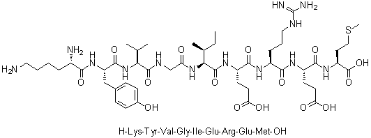 CAS # 790726-30-6, L-Lysyl-L-tyrosyl-L-valylglycyl-L-isoleucyl-L-alpha-glutamyl-L-arginyl-L-alpha-glutamyl-L-methionine