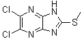 CAS # 79100-24-6, 5,6-Dichloro-2-(methylthio)-1H-imidazo[4,5-b]pyrazine, NSC 182397