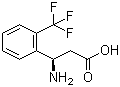 (R)-3-氨基-3-(2-(三氟甲基)苯基)丙酸分子结构 (CAS 791582-16-6)