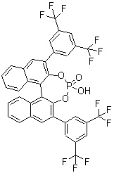 (11bR)-2,6-二[3,5-二(三氟甲基)苯基]-4-羟基-二萘并[2,1-d:1',2'-f][1,3,2]二氧杂磷杂卓 4-氧化物分子结构 (CAS 791616-62-1)