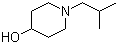 1-异丁基哌啶-4-醇分子结构 (CAS 79508-91-1)