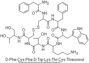 structure of CAS# 79517-01-4, 奥曲肽