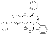 苯基 4,6-O-亚苄基-2-脱氧-2-邻苯二甲酰亚胺基-1-硫代-beta-D-吡喃葡萄糖苷分子结构 (CAS 79528-51-1)