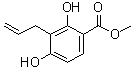 structure of CAS# 79557-59-8, 2,4-Dihydroxy-3-(2-propenyl)benzoic acid methyl ester
