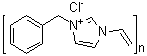 1-乙烯基-3-苄基-1H-咪唑鎓氯化物均聚物分子结构 (CAS 79637-05-1)