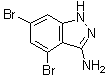 4,6-二溴-1H-吲唑-3-胺分子结构 (CAS 796970-45-1)