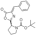 CAS # 79778-45-3, [S-(Z)]-2-[4,5-Dihydro-5-oxo-4-(phenylmethylene)-2-oxazolyl]-1-pyrrolidinecarboxylic acid 1,1-dimethylethyl ester, NSC 352757