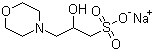 structure of CAS# 79803-73-9, 3-(N-吗啉)-2-羟基丙磺酸钠盐