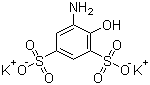 5-氨基-4-羟基-1,3-苯二磺酸二钾盐分子结构 (CAS 79817-61-1)