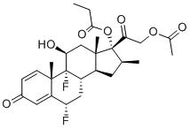 structure of CAS# 79861-38-4, 21-乙酸酯17-丙酸酯二氟拉松