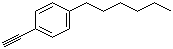 structure of CAS# 79887-11-9, 4-Hexylphenylacetylene