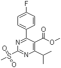 4-(4-氟苯基)-6-异丙基-2-(甲基磺酰基)嘧啶-5-羧酸甲酯分子结构 (CAS 799842-06-1)