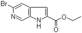 structure of CAS# 800401-70-1, Ethyl 5-bromo-1H-pyrrolo[2,3-c]pyridine-2-carboxylate