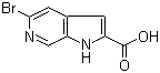 structure of CAS# 800401-71-2, 5-Bromo-1H-pyrrolo[2,3-c]pyridine-2-carboxylic acid