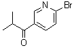 1-(6-溴-3-吡啶基)-2-甲基-1-丙酮分子结构 (CAS 801303-47-9)
