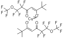 1,1,2,2-四氟-6,6-二甲基-1-(三氟甲氧基)-3,5-庚烷二酮铜络合物分子结构 (CAS 80289-21-0)