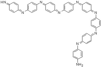 N-[4-[[4-[[4-[(4-氨基苯基)亚氨基]-2,5-环己二烯-1-亚基]氨基]苯基]亚氨基]-2,5-环己二烯-1-亚基]-N'-[4-[[4-[(4-亚氨基-2,5-环己二烯-1-亚基)氨基]苯基]亚氨基]-2,5-环己二烯-1-亚基]-1,4-苯二胺分子结构 (CAS 80316-29-6)