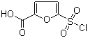 CAS # 80466-76-8, 5-(Chlorosulfonyl)-2-furancarboxylic acid, 5-(Chlorosulfonyl)-2-furoic acid