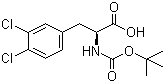 Boc-L-3,4-二氯苯丙氨酸分子结构 (CAS 80741-39-5)