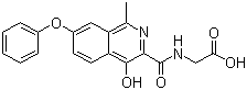 structure of CAS# 808118-40-3, N-[(4-Hydroxy-1-methyl-7-phenoxy-3-isoquinolinyl)carbonyl]glycine