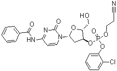 CAS # 80817-38-5, N-Benzoyl-2'-deoxy-3'-cytidylic acid 2-chlorophenyl 2-cyanoethyl ester