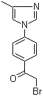 structure of CAS# 810662-38-5, 2-Bromo-1-[4-(4-methyl-1H-imidazol-1-yl)phenyl]ethanone