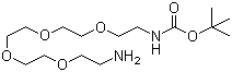 structure of CAS# 811442-84-9, 16-氨基-5,8,11,14-四氧杂-2-氮杂十六烷酸 1,1-二甲基乙酯