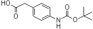 4-(叔丁氧羰基氨基)苯乙酸分子结构 (CAS 81196-09-0)