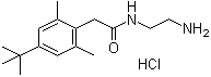 N-(2-氨基乙基)-4-(1,1-二甲基乙基)-2,6-二甲基苯乙酰胺单盐酸盐分子结构 (CAS 81201-80-1)