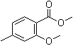 2-甲氧基-4-甲基苯甲酸甲酯分子结构 (CAS 81245-24-1)