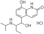 CAS # 81262-93-3, Procaterol hydrochloride, (R*,S*)-(-)-8-Hydroxy-5-(1-hydroxy-2-((1-methylethyl)amino)butyl)-2(1H)-quinolinone hydrochloride