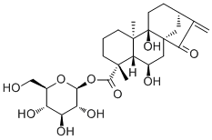 CAS # 81263-98-1, ent-6,9-Dihydroxy-15-oxo-16-kauren-19-oic acid beta-D-glucopyranosyl ester