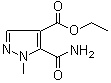 structure of CAS# 81303-52-8, 5-(Aminocarbonyl)-1-methyl-1H-pyrazole-4-carboxylic acid ethyl ester