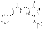 N-[叔丁氧羰基]-3-[[苄氧羰基]氨基]-D-丙氨酸分子结构 (CAS 81306-93-6)
