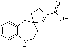 1,2,3,5-四氢螺[4H-1-苯并氮杂卓-4,1''-[2]环戊烯]-3''-甲酸分子结构 (CAS 813426-13-0)