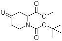 structure of CAS# 81357-18-8, 4-氧代-1,2-哌啶二羧酸 1-叔丁酯 2-甲酯