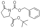 (2S)-5-氧代-1,2-吡咯烷二甲酸 2-叔丁基 1-苄基酯分子结构 (CAS 81470-51-1)