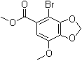 4-溴-7-甲氧基-1,3-苯并二恶茂-5-羧酸甲酯分子结构 (CAS 81474-46-6)