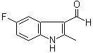 5-氟-2-甲基-1H-吲哚-3-甲醛分子结构 (CAS 815586-68-6)