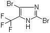 2,4-二溴-5-(三氟甲基)-1H-咪唑分子结构 (CAS 81654-02-6)