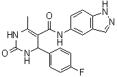 4-(4-氟苯基)-1,2,3,4-四氢-N-1H-吲唑-5-基-6-甲基-2-氧代-5-嘧啶甲酰胺分子结构 (CAS 817194-38-0)