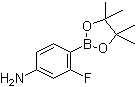 structure of CAS# 819057-45-9, 4-Amino-2-fluorophenylboronic acid pinacol ester