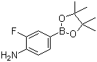4-氨基-3-氟苯硼酸频那醇酯分子结构 (CAS 819058-34-9)