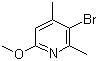 structure of CAS# 819069-57-3, 3-Bromo-6-methoxy-2,4-dimethylpyridine