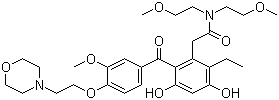 2-乙基-3,5-二羟基-N,N-双(2-甲氧基乙基)-6-[3-甲氧基-4-[2-(4-吗啉基)乙氧基]苯甲酰基]苯乙酰胺分子结构 (CAS 819812-04-9)