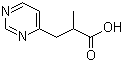 structure of CAS# 819850-15-2, 2-Methyl-3-pyrimidin-4-ylpropionic acid