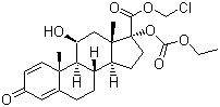 CAS # 82034-46-6, Loteprednol etabonate, Chloromethyl 17-ethoxycarbonyloxy-11-hydroxy-10,13-dimethyl-3-oxo-7,8,9,11,12,14,15,16-octahydro-6H-cyclopenta[a]phenanthrene-17-carboxylate