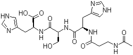 structure of CAS# 820959-17-9, N-乙酰基-beta-丙氨酰-L-组氨酰-L-丝氨酰-L-组氨酸